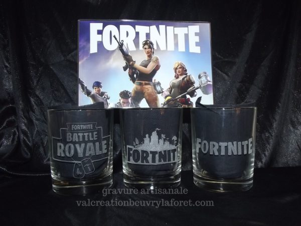 Gravure  sur verre FORTNITE