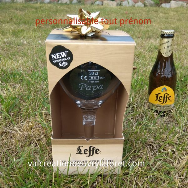 Coffret verre à bière Leffe ou autres marques gravé - Verre Créations