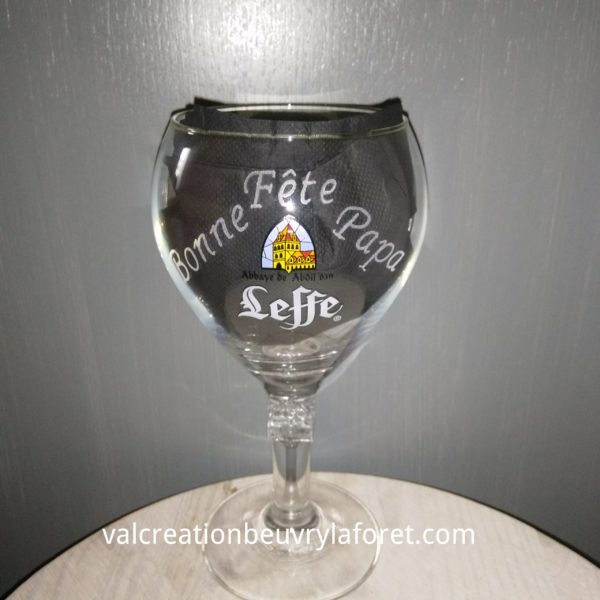 verre leffe fete des pères gravure bonne fete papa 25,33 ou 50cl