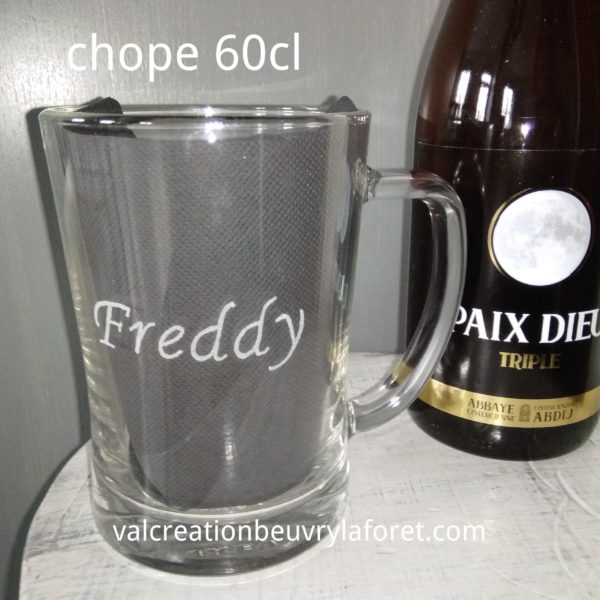 VERRE A BIERE ORIGINAL - CHOPE A BIERE LOGO - CHOPE PERSONNALISE